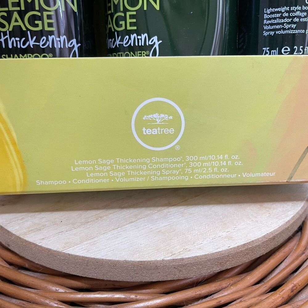 New Paul Mitchell Tea Tree Lemon Sage Shampoo Conditioner Spray Full Box Set - Picture 5 of 8
